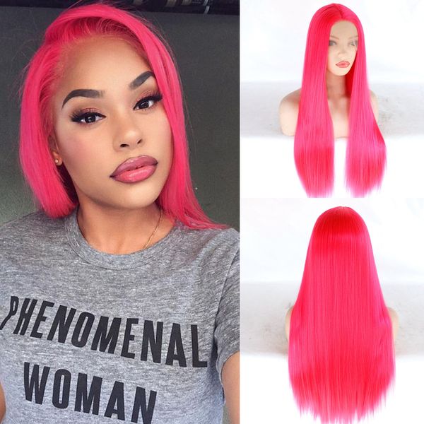 long silky straight lace frontal wig glueless synthetic hair wigs for african american women heat resistant pink synthetic cosplay wig, Black
long silky straight lace frontal wig glueless synthetic hair wigs for african american women heat resistant pink synthetic cosplay wig, Black