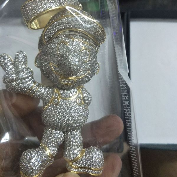 14k Ледяной из алмазов мультфильм игры ожерелье Bling микро проложить кубического ци
14k Ледяной из алмазов мультфильм игры ожерелье Bling микро проложить кубического ци