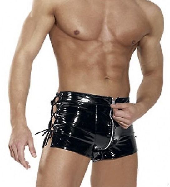 men wet look pvc vinyl patent leather shiny boxer brief lace up side fetish shorts pants underwear lingerie outfit 2xl, Black;white
men wet look pvc vinyl patent leather shiny boxer brief lace up side fetish shorts pants underwear lingerie outfit 2xl, Black;white