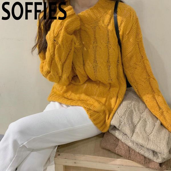 2019 winter women vintage sweaters o-neck korean fashion knit oversize pullovers yellow jumper, White;black
2019 winter women vintage sweaters o-neck korean fashion knit oversize pullovers yellow jumper, White;black