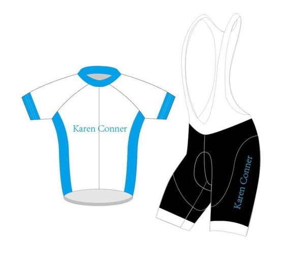 karen connor diy custom cycling set, Black;blue