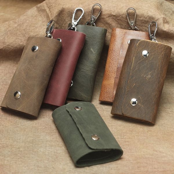 genuine cow leather keys wallet vintage women men simple cowhide key purse charm keychain holder birthday gift, Red;blue
genuine cow leather keys wallet vintage women men simple cowhide key purse charm keychain holder birthday gift, Red;blue