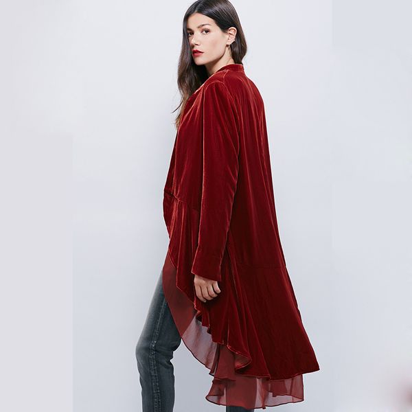 осень velvet ветровка нерегулярной марлевой строчка куртка плащи long оборки coat с длинным рукавом кардиган плиссированного tops, Tan;black
осень velvet ветровка нерегулярной марлевой строчка куртка плащи long оборки coat с длинным рукавом кардиган плиссированного tops, Tan;black