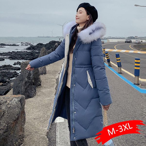 long 2019 new fashion slim women fur winter jacket cotton padded warm thicken ladies coat long coats parka womens jackets, Black
long 2019 new fashion slim women fur winter jacket cotton padded warm thicken ladies coat long coats parka womens jackets, Black