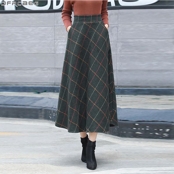 vintage high waist plaid skirts women retro tartan a-line jupe longue warm wool autumn winter ladies skirts plus size maxi saia, Black
vintage high waist plaid skirts women retro tartan a-line jupe longue warm wool autumn winter ladies skirts plus size maxi saia, Black