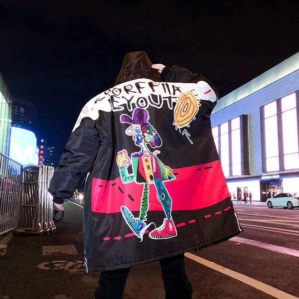 2019 winter graffiti jackets cotton chaquetas hombre parkas mens outerwear mens cotton jackets and coats, Black
2019 winter graffiti jackets cotton chaquetas hombre parkas mens outerwear mens cotton jackets and coats, Black
