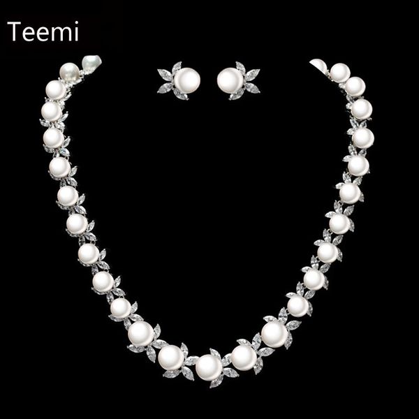 luoteemi brand new elegant cubic zircon and imitation pearl choker necklace earrings set for luxury bridal wedding jewelry accessories, Slivery;golden
luoteemi brand new elegant cubic zircon and imitation pearl choker necklace earrings set for luxury bridal wedding jewelry accessories, Slivery;golden