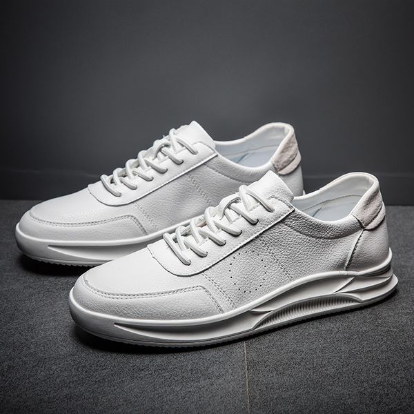 swyiyv genuine leather man white shoes england casual sneakers 2019 autumn male casual shoes flat sneakers platform, Black 
swyiyv genuine leather man white shoes england casual sneakers 2019 autumn male casual shoes flat sneakers platform, Black