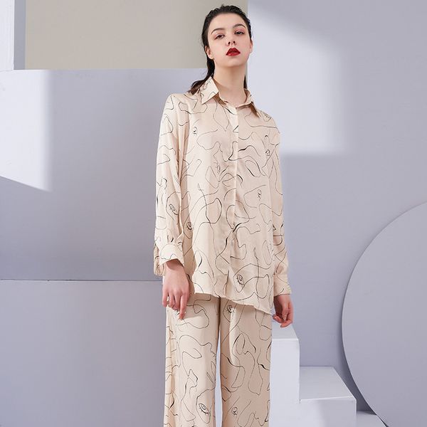 spring women thin lines printing pajamas viscose turn-down collar luxury clothes long sleeve satin sleepwear home clothes, Black;red
spring women thin lines printing pajamas viscose turn-down collar luxury clothes long sleeve satin sleepwear home clothes, Black;red