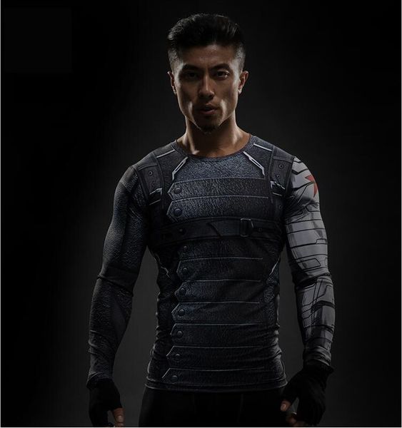 tunsechy winter soldier 3 compression shirt men summer long fitness t shirts male clothing 3d tights t-shirt, White;black
tunsechy winter soldier 3 compression shirt men summer long fitness t shirts male clothing 3d tights t-shirt, White;black