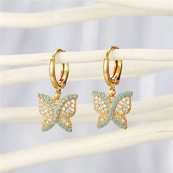 trendy rhinestone butterfly pendant huggies earrings fashion gold silver color insect stud hoop earring women jewelry, Golden;silver
trendy rhinestone butterfly pendant huggies earrings fashion gold silver color insect stud hoop earring women jewelry, Golden;silver