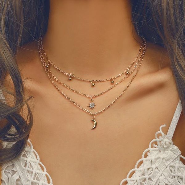 new boho crystal moon star choker necklaces for women 2020 jewelry fashion pendant vintage necklace clothing accessories, Silver
new boho crystal moon star choker necklaces for women 2020 jewelry fashion pendant vintage necklace clothing accessories, Silver