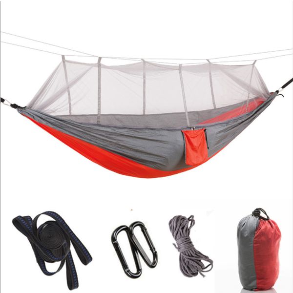 1-2 person outdoor camping hammock with mosquito net portable hanging bed high strength parachute fabric sleeping swing
1-2 person outdoor camping hammock with mosquito net portable hanging bed high strength parachute fabric sleeping swing