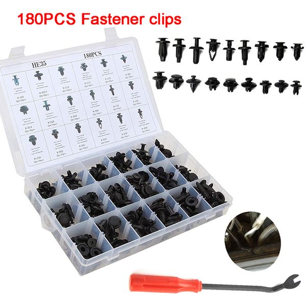 180pcs fastener clips auto bumper rivet retainer push engine cover fender with box hand tool fasteners door trim panel for car
180pcs fastener clips auto bumper rivet retainer push engine cover fender with box hand tool fasteners door trim panel for car