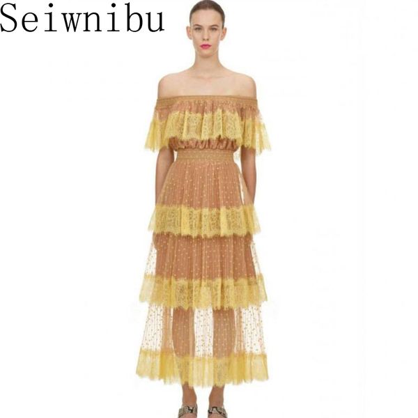 new 2020 summer beach long dress women polka dot print yellow lace color block strapless long maxi dress, Black;gray
new 2020 summer beach long dress women polka dot print yellow lace color block strapless long maxi dress, Black;gray