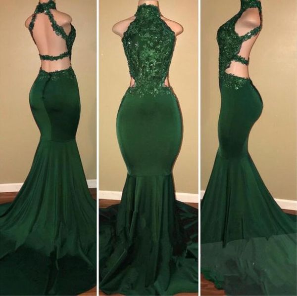 real dark green evening dresses mermaid halter backless long formal prom dresses lace summer holiday satin sweep train evening gowns 2020, Black;red
real dark green evening dresses mermaid halter backless long formal prom dresses lace summer holiday satin sweep train evening gowns 2020, Black;red