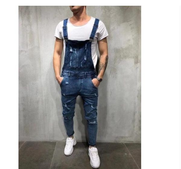 fashion mens ripped jeans jumpsuits hole denim bib overalls for man designer bike s-3xl, Blue
fashion mens ripped jeans jumpsuits hole denim bib overalls for man designer bike s-3xl, Blue