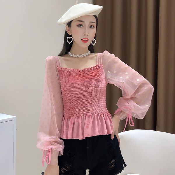 long sleeve fashion brand crop shirts spring fall sweet blusas mujer de moda ladies blouses mesh pleuche blusa feminina, White
long sleeve fashion brand crop shirts spring fall sweet blusas mujer de moda ladies blouses mesh pleuche blusa feminina, White