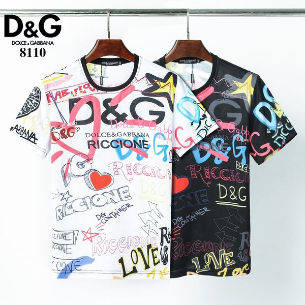 new d + g fashion summer street t-shirt 5a + casual short-sleeved men's and women's pullover t-shirt in paris, europe, White;black
new d + g fashion summer street t-shirt 5a + casual short-sleeved men's and women's pullover t-shirt in paris, europe, White;black
