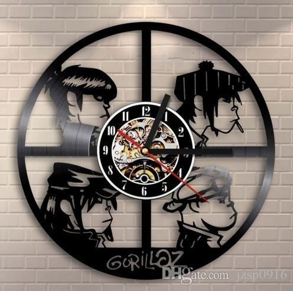 gorillaz band cd vinyl record wall clock music group vintage time clock 3d art wall watch clock timepiece 
gorillaz band cd vinyl record wall clock music group vintage time clock 3d art wall watch clock timepiece