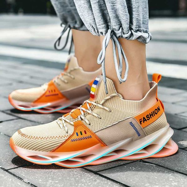 men's running shoes breathable flying woven sneakers cushioning unique blade sole outdoor athletic jogging sport walking shoes
men's running shoes breathable flying woven sneakers cushioning unique blade sole outdoor athletic jogging sport walking shoes