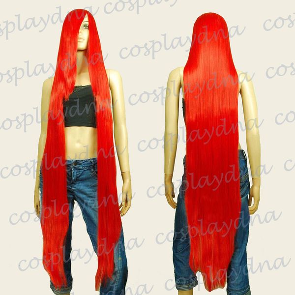 120cm long blue white straight ponytail cosplay wig50" heat resistant long straight wigs w 22" long bangs red cosplay wig 99red, Black
120cm long blue white straight ponytail cosplay wig50" heat resistant long straight wigs w 22" long bangs red cosplay wig 99red, Black