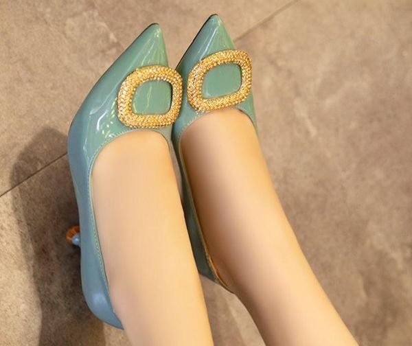 2019 women's shoes in spring and autumn with new style high heel fine heel pointed end water drill@293, Black
2019 women's shoes in spring and autumn with new style high heel fine heel pointed end water drill@293, Black