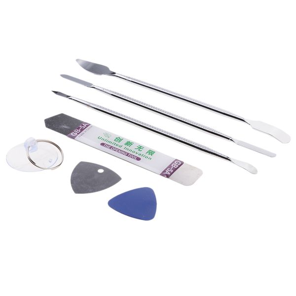 7 in 1 metal opening pry tool disassemble repair kit set for iphone, ipad, ipod, samsung galaxy, cell phone, macbook, lap pc and more
7 in 1 metal opening pry tool disassemble repair kit set for iphone, ipad, ipod, samsung galaxy, cell phone, macbook, lap pc and more