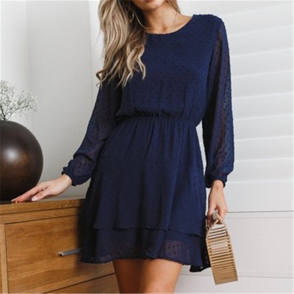 vintage women dress elegant long sleeve polka dot party dress casual solid short winter chiffon dress vestidos, White;black
vintage women dress elegant long sleeve polka dot party dress casual solid short winter chiffon dress vestidos, White;black