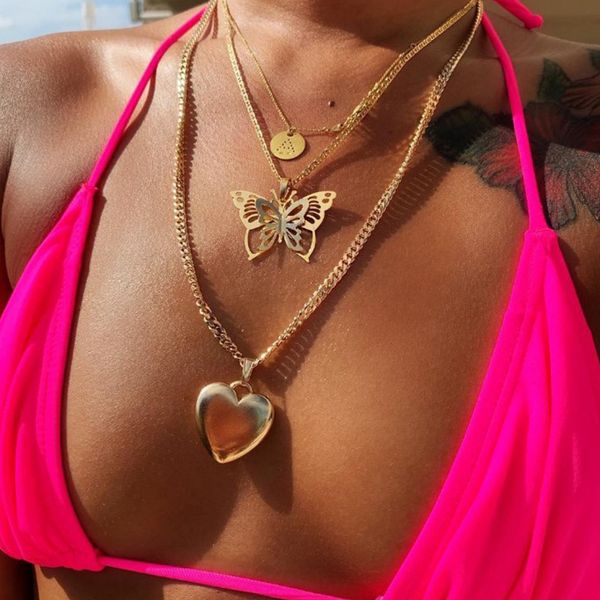 butterfly necklace women aesthetic heart necklace bohemian style multi-layer chain women's jewelry collares, Silver
butterfly necklace women aesthetic heart necklace bohemian style multi-layer chain women's jewelry collares, Silver