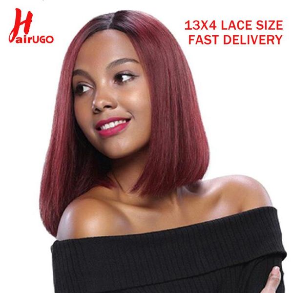 hairugo straight lace front human hair wigs for black women brazilian 13*4 bob lace front wigs pre plucked remy 150% density, Black;brown
hairugo straight lace front human hair wigs for black women brazilian 13*4 bob lace front wigs pre plucked remy 150% density, Black;brown