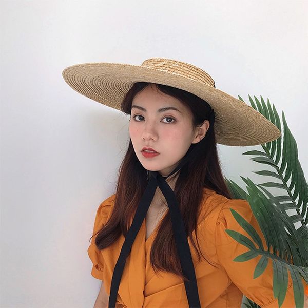 hepburn elegant large eaves flat straw straw hat female holiday beach sun hat, Blue;gray
hepburn elegant large eaves flat straw straw hat female holiday beach sun hat, Blue;gray