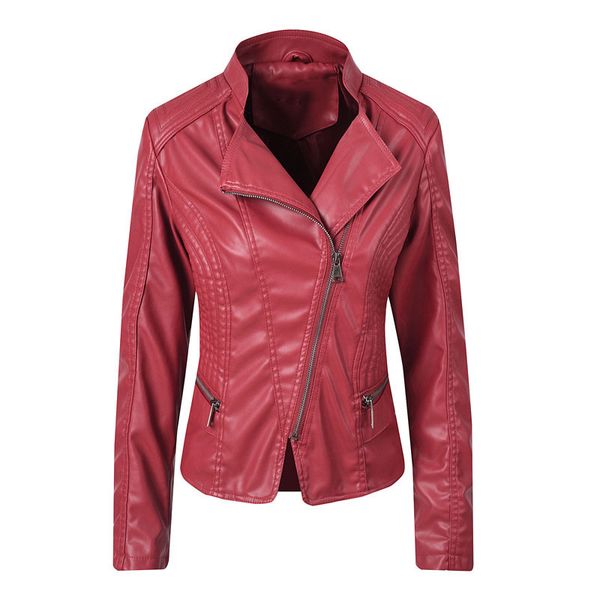 new style women spring autumn stand collar pu leather zipper jacket coat motorcycle slim short thin jackets dropshipping, Black
new style women spring autumn stand collar pu leather zipper jacket coat motorcycle slim short thin jackets dropshipping, Black