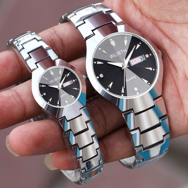 style men's luminous watch tungsten steel color waterproof fashion student couple watch men's calendar quartz watch, Slivery;brown
style men's luminous watch tungsten steel color waterproof fashion student couple watch men's calendar quartz watch, Slivery;brown