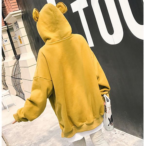 women fleece hoodies sweatshirts fashion bear ears hoodie autumn casual loose long sleeve pullover women fake two-piece harajuku, Black
women fleece hoodies sweatshirts fashion bear ears hoodie autumn casual loose long sleeve pullover women fake two-piece harajuku, Black