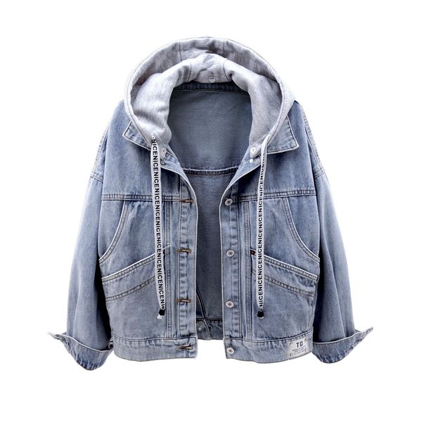 spring autumn women hooded denim jacket female stylish hoodie single breasted pocket streetwear vintage plus size jeans coat, Black;brown
spring autumn women hooded denim jacket female stylish hoodie single breasted pocket streetwear vintage plus size jeans coat, Black;brown