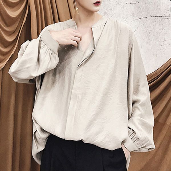 spring retro loose edition casual shirt men's fashion bat sleeve medium long style long sleeve shirt, White;black
spring retro loose edition casual shirt men's fashion bat sleeve medium long style long sleeve shirt, White;black