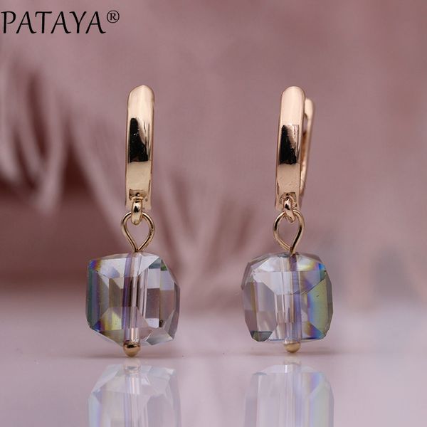 pataya 328 anniversary 585 rose gold solid gradient crystal long earrings women fashion jewelry wedding party simple earring, Silver
pataya 328 anniversary 585 rose gold solid gradient crystal long earrings women fashion jewelry wedding party simple earring, Silver