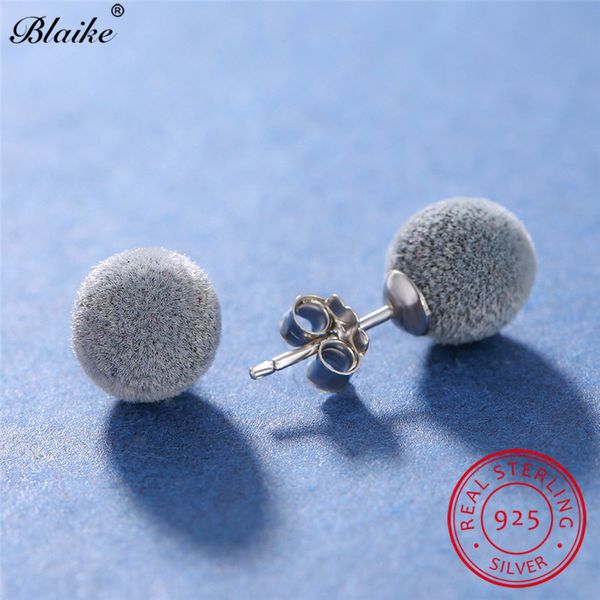 small 925 sterling silver earrings round red gray plush ball stud earrings for women daily minimalist ear studs wedding jewelry, Golden;silver
small 925 sterling silver earrings round red gray plush ball stud earrings for women daily minimalist ear studs wedding jewelry, Golden;silver