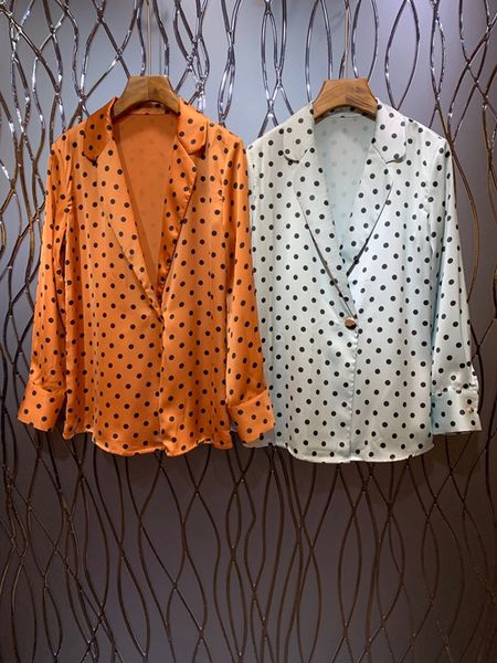2019 early autumn new women's suit collar wave point printing pattern long sleeve hundred short jacket 806, Black;brown
2019 early autumn new women's suit collar wave point printing pattern long sleeve hundred short jacket 806, Black;brown