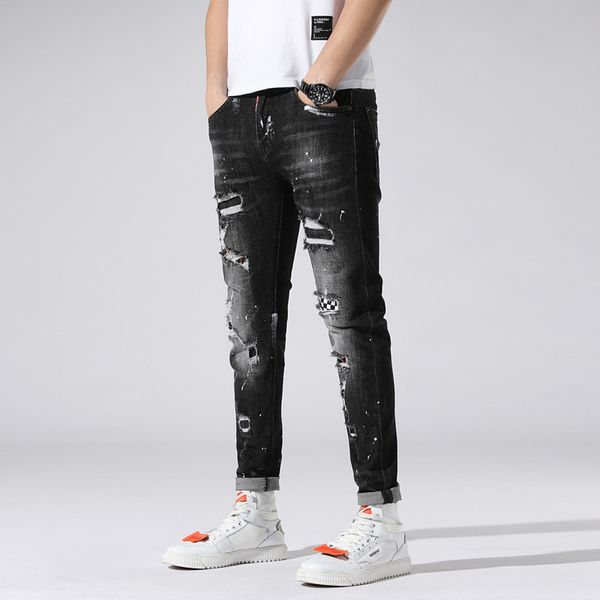 черные джинсы 2020 мужские узкие джинсы тонкий основной узор дизайнер моды тонкий черный джинсы свободного покроя черный узкие отверстия хип, Blue
черные джинсы 2020 мужские узкие джинсы тонкий основной узор дизайнер моды тонкий черный джинсы свободного покроя черный узкие отверстия хип, Blue