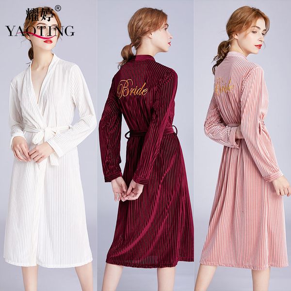 yao ting ms robe velvet the embroidery bridesmaid cardigan robe bathrobe sleepwear szlafrok bridesmaid robes, Black;red
yao ting ms robe velvet the embroidery bridesmaid cardigan robe bathrobe sleepwear szlafrok bridesmaid robes, Black;red