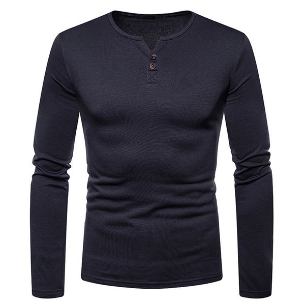 mens autumn designer tshirts solid color crew neck long sleeve button undershirts fashion style casual apparel, White;black
mens autumn designer tshirts solid color crew neck long sleeve button undershirts fashion style casual apparel, White;black