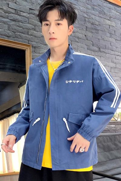 2019 autumn and winter new style jacket men's fashion handsome popular brand coat teenager students men's wear large amount favo, Black 
2019 autumn and winter new style jacket men's fashion handsome popular brand coat teenager students men's wear large amount favo, Black