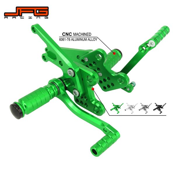 motorcycle aluminum cnc adjustable footpegs foot pegs pedals rest rearset for ninja zx14r zx-14r zzr1400 2006-2011
motorcycle aluminum cnc adjustable footpegs foot pegs pedals rest rearset for ninja zx14r zx-14r zzr1400 2006-2011
