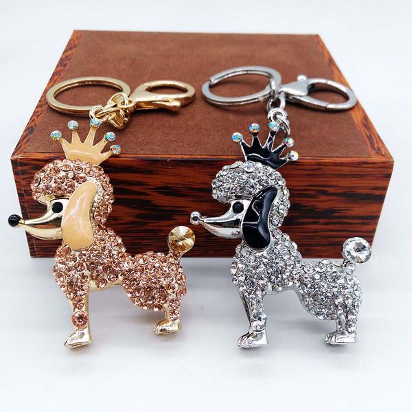 crown poodle dog rhinestone crystal key ring chains holder bag buckle pendant for car keyrings keychains, Silver
crown poodle dog rhinestone crystal key ring chains holder bag buckle pendant for car keyrings keychains, Silver