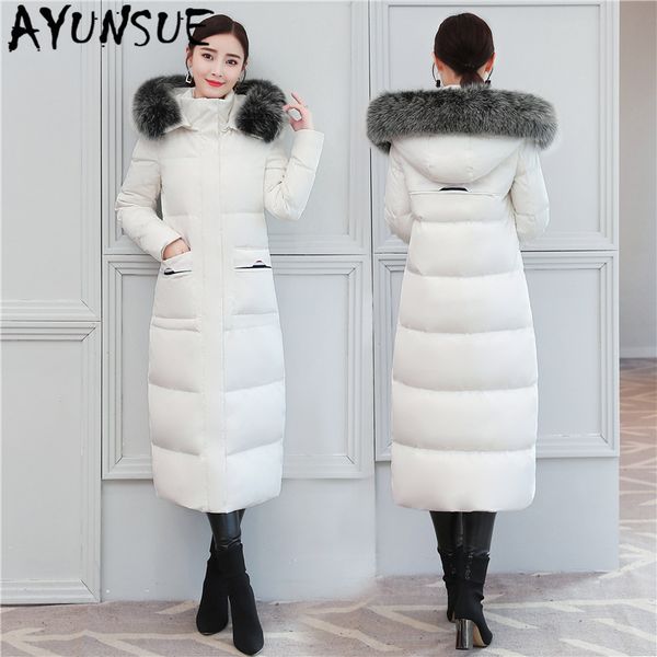 ayunsue winter coat female women's duck down jacket + real fur hooded 2019 korean ladies warm fashion long coats hiver 20181, Black
ayunsue winter coat female women's duck down jacket + real fur hooded 2019 korean ladies warm fashion long coats hiver 20181, Black