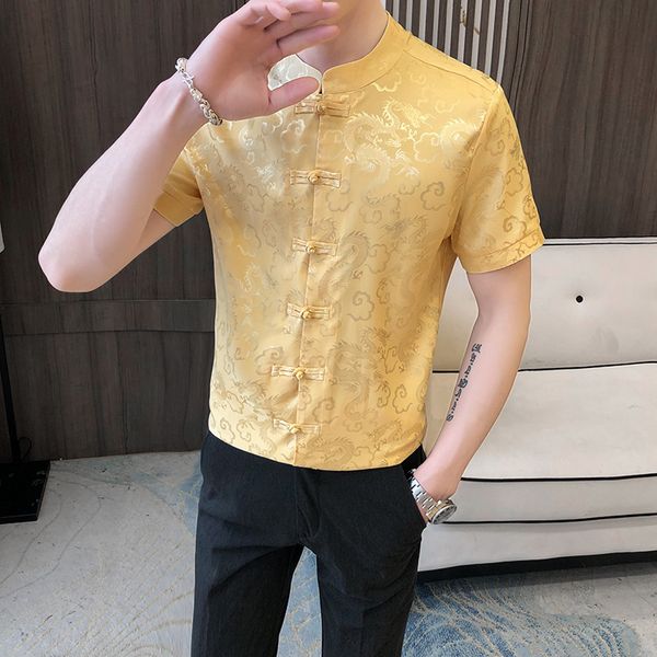 buckle shirts mens mandarin collar shirts gold tamron printed for mens chinese style clothing stand collar dragon printed, White;black
buckle shirts mens mandarin collar shirts gold tamron printed for mens chinese style clothing stand collar dragon printed, White;black