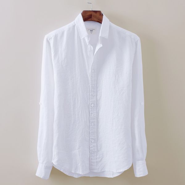 autumn new shirts men 2019 100%linen long sleeve shirt breathable casual classic turn-down collar clothes y1962, White;black
autumn new shirts men 2019 100%linen long sleeve shirt breathable casual classic turn-down collar clothes y1962, White;black