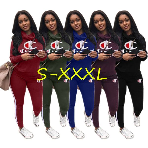 women designer tracksuit champion outfits long sleeve heaps collar hoodies and leggings pants brand sportwear autumn sweatsuit clothes c8903, White
women designer tracksuit champion outfits long sleeve heaps collar hoodies and leggings pants brand sportwear autumn sweatsuit clothes c8903, White